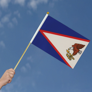 2026 Usine Offre Spéciale American Samoa Poteau en bois Drapeau ondulé à la main pour les <span class=keywords><strong>vacances</strong></span> générales - Product Image 5