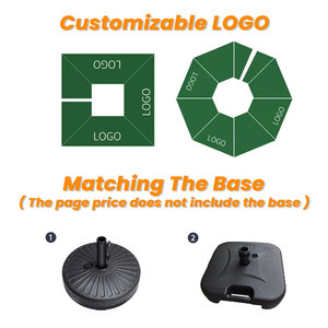 Ombrellone da Giardino Esterno con Luci LED Solari, Ombrellone da Spiaggia e Patio, Ombrellone con Luci a LED, Arredamento da Esterno, <span class=keywords><strong>Logo</strong></span> Personalizzabile - Product Image 4