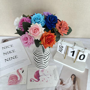 Fleurs artificielles Meiyu Craft, roses en soie, haute simulation, décorations de mariage, accessoires pour la Saint-Valentin, décoration de la maison, bouquets - Product Image 3