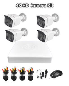 Sistema de Câmeras de Segurança CCTV Analógico 4K 4 Canais Personalizado Full Color <span class=keywords><strong>HD</strong></span> DVR Bullet Detecção de Movimento Kit AHD <span class=keywords><strong>NVR</strong></span> para Visão Noturna 2MP IP - Product Image 6