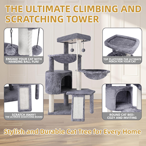 Eco-Friendly Carton Packaging Cat Climbing Frame Large Cat <b>Tree</b> Modern Cat House Combo Jumping Platform Sisal Post Wood <b>Stand</b> - Product Image 2