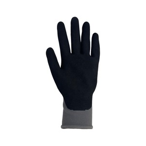 Gants de travail de haute qualité très vendus, en polyester gris tricoté 15G, avec revêtement en <span class=keywords><strong>latex</strong></span> noir sablé sur la paume, pour la protection des mains - Product Image 5