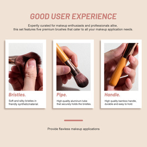 Juego de brochas de maquillaje de viaje portátil Mini huevos de belleza espejo de bolsillo espejo de maquillaje plegable con juego de brochas de maquillaje regalo - Product Image 4