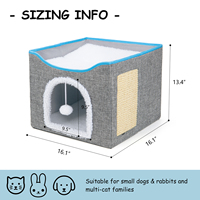 Sunraymascota 020 Niche pour chien - Tanière pour chien en tissu confortable et portable avec rembourrage en fausse fourrure