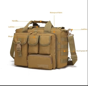 Heavy Duty <strong>Water</strong> Resistant Messenger Bag with MOLLE System &amp; Multi-pocket Design, Travel Work Computer Bag - Product Image 2