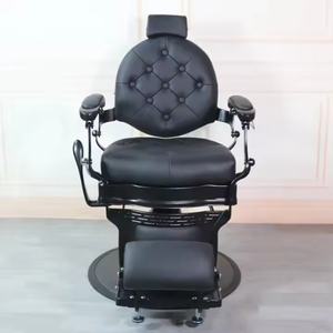 Sillón de Peluquería Retro de Lujo, Hidráulico, Reclinable, para Corte de Cabello, Masajes y Aseo, Mueble de Cuero para Gimnasio - Product Image 3