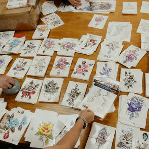 <span class=keywords><strong>Lobo</strong></span> flor Animal tatuaje temporal pegatinas impermeable <span class=keywords><strong>brazo</strong></span> completo y medio <span class=keywords><strong>brazo</strong></span> simulación Sexy papel cuerpo aplicación para hombres mujeres - Product Image 4