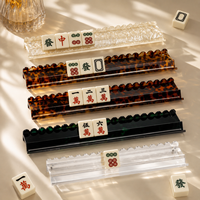 Support magnétique en acrylique en forme de U pour Mahjong, règle de placement de tuiles de Mahjong style américain en écaille de tortue, et outil de gestion des tuiles