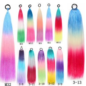 Extensión de Cola de Caballo con Trenza Yaki Brillante, Cabello Sintético para Trenzar, Tinsel Hecho a Máquina, Postizo Brillante - Product Image 6