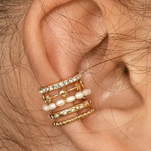 Boucles d'oreilles à clip pour femme, bijou tendance de créateur, sans perçage d'oreille, poignets d'oreille, nouvelle collection 2020