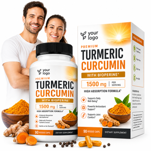 Cápsulas de Cúrcuma de Alta Calidad, Curcumina, Apoyo para las Articulaciones, Antioxidante, Bienestar, Nutrición Corporal, Sin GMO, Vegano, Cúrcuma y Curcumina Premium - Product Image 1