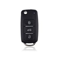 Clé télécommande universelle KEYDIY KD NB08-3 à 3 boutons pour Volkswagen, lame HU66, programmation de clé OBD, lot de 5