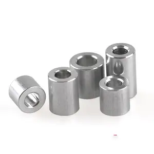 Buje de aluminio hueco sin espaciador de rosca M3 M4 M5 M6 M8 M10 Junta de arandela plana de aluminio