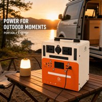 Générateur solaire 1280Wh LiFePO4, station d'alimentation portable 25.6V 50Ah pour le camping, le camping-car, la maison, la reprise de courant hors réseau, charge rapide