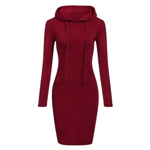 Mode streetwear cravate à manches longues femmes En Gros dernière personnalisé à capuche robe - Product Image 4