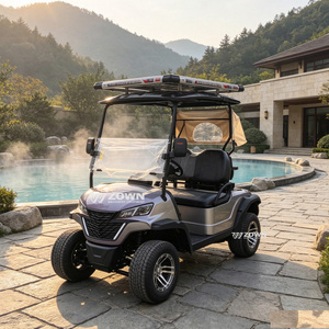 Voiturette de golf électrique 4 places fabriquée en Chine, étanche, avec éclairage LED, faible bruit, pour le tourisme, logo personnalisable - Product Image 1