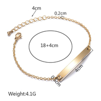 Pulsera de Acero Inoxidable Ajustable con Logotipo Personalizado, Chapada en Oro de 18K, Cadena de Eslabones Minimalista, Joyería para Hombre, Artículos de Regalo