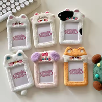 Fabricant de porte-cartes en peluche personnalisés OEM ODM, étui pour badge d'identité en peluche mignon, porte-cartes de voyage, porte-cartes photo
