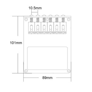 Pont de guitare électrique 6 cordes <span class=keywords><strong>Tele</strong></span> 101x89mm Pont de guitare TL Pont de guitare - Product Image 5