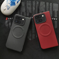 Casing Magnetik untuk Google Pixel 11 10 9 Pro Lipat, Kulit Polos Tekstur Serat Karbon, Penutup Pengisian Daya Nirkabel, Pelindung Anti Benturan