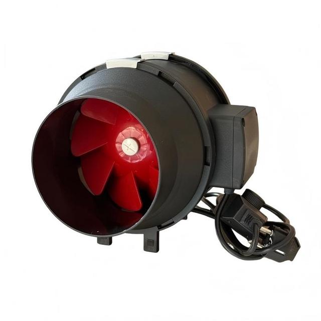 High Performance 6 Inch EC Motor Inline Duct Fan with Speed Controller Powerful Mixed Flow Ventilation Fan for Indoor Grow Room