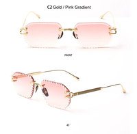 Lunettes de soleil sans monture Sitier Vintage Classic de haute qualité, personnalisables pour femmes et hommes