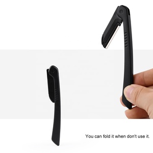 MAYFAIRY Disposable Stainless Steel Eyebrow Razor <strong>Trimmer</strong> Rounded Blade <strong>Black</strong> Shaping Cosmetic Tool Facial Hair Remover - Product Image 4