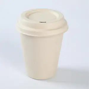 커피 Koffie Kaffee 사탕수수 컵을 위한 생물 분해성 Compostable 사탕수수 Bagasse 컵