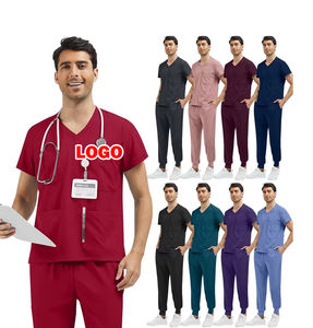 Pantalons de travail médicaux unisexes en élasthanne à séchage rapide avec logo personnalisé, ensembles de pantalons de travail pour les infirmières de l'hôpital - Product Image 1
