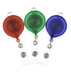 Porta Credenciales Retráctil Redondo Translúcido con Cordón, Logotipo Personalizado, Regalo Promocional para Tarjetas de Identificación, Obsequio para Ferias Comerciales - Product Image 3
