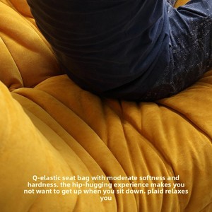 Divano Pieghevole Curvo per Pigri Selezionati con Cura, Stile Nordico, Monoposto, Rivestimento in Flanella, per Esterni, Camera da Letto, Relax, Pausa Pranzo - Product Image 4