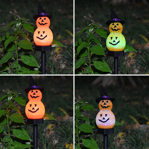 Lampes solaires d'Halloween en forme de citrouille et de fantôme pour la pelouse, la cour, le jardin, la terrasse - Product Image 4