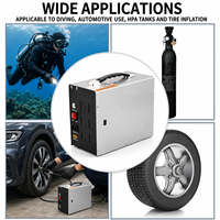 Compresseur d'air portable haute pression 4500psi 300bar 30mpa 12V/110V/220V sans huile, refroidi par air, pour paintball, chasse, PCP, mini-bouteille de plongée