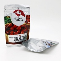 Kraft-Mylar-Plastiktüten mit Stanzmuster, Matter Oberfläche, Glänzendem Fenster, Aluminium-Metallfolie Innen, CMYK-Farbdruck, Seitenfalte, Reißverschluss, Abgerundete Ecken