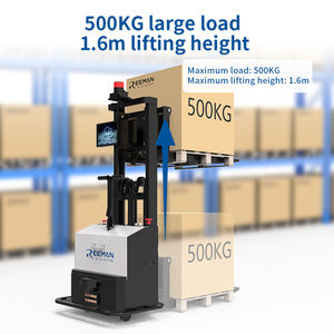 Reeman 500kg elektrikli istifleme kamyonu tüm elektrikli tip palet istifleyici vizyonlu insansız Mini Forklift Lidar özellikli - Product Image 5