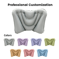 Coussin de soutien lombaire portable et gonflable R-081 en polyester pour chaise de bureau ou voiture, améliore la posture, réglable, personnalisé en usine