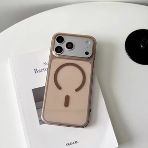 Funda transparente magnética antiamarilleo de respuesta rápida para iPhone 17 Pro Max, funda roja cereza para iPhone 18 - Product Image 3
