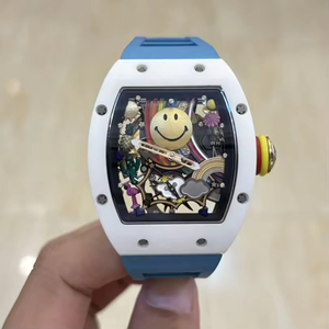 Smiley Designer Fashion RM88 Tourbillon Mechanical <b>Watch</b>, High-Quality White Ceramic Sapphire Mirror, Men's Casual <b>Watch</b> - Product Image 4