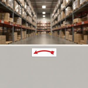 Autocollants fléchés gauche incurvés pour la sécurité routière, les zones de stationnement et les applications de signalisation (boissons, café) - Résistants à la chaleur 3M - Product Image 2