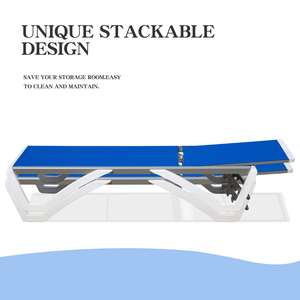 كرسي صالة حديث من الألومنيوم قابل للتعديل في جميع الأحوال الجوية كرسي بلاستيكي لسطح الشاطئ في الهواء الطلق بجانب المسبح-كراسي التشمس الفاخرة - Product Image 4