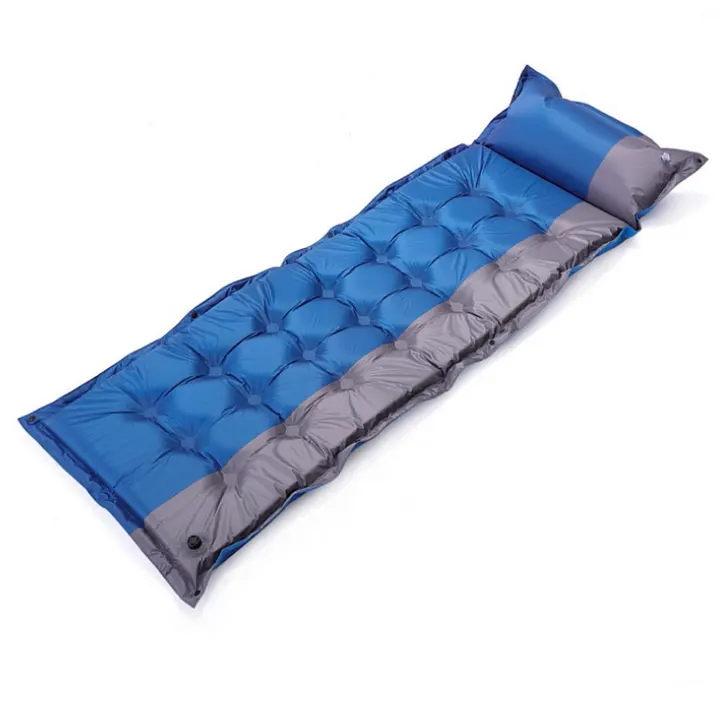 Matelas gonflable, coussin d'air, tapis de Camping auto-gonflant avec oreiller, bon marché