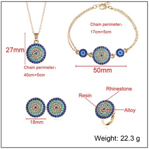 MOT2019005A Moyamiya Miyuki de encantos turco mal de Ojo collar Delica cuentas pendiente conjunto de joyas Ojo turco Bisuteria - Product Image 6