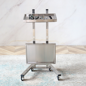 Chariot pliant de coiffure chaud et populaire avec chariot de chariot de Salon de beauté de main de matériel en métal de finition d'or et d'argent - Product Image 3