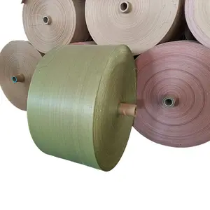 Plus 50kg polypropylene tubular cloth pp woven fabric roll for packing rice sand mining flour vegetable bag sack