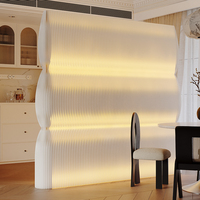 Cloison en papier nid d'abeille LED de luxe avec taille personnalisable pour les mariages, les événements et les salons - Design simple, portable et durable