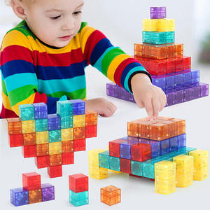 3D Assemble Creative Imagination Blocks <b>Model</b> <b>Building</b> Toys Plastic Transparent Cube for Kids Educative Toys - Product Image 4