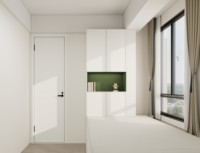 Armoire de chambre moderne encastrée en bois portable à 3 portes d'angle sur mesure pour rangement de vêtements