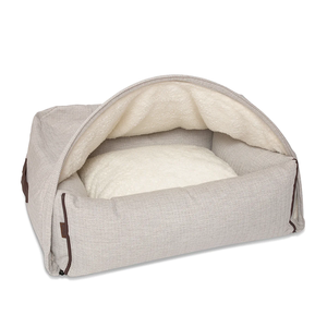 Personalizado de lujo acogedor <span class=keywords><strong>Sherpa</strong></span> polar Snuggle cueva mascota cama extraíble cueva gato perro cama - Product Image 1