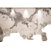 Papier peint en mousse PET imperméable 4x8 pieds, aspect marbre doux, autocollant mural en marbre ignifuge, dorure, brillant, autocollant en mousse auto-adhésif