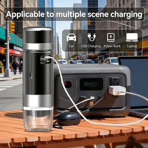 Cafetera Espresso Portátil Recargable por USB con Control Automático para Uso en Hoteles y Automóviles, Compatible con Cápsulas y Café Molido - Product Image 4